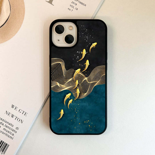 Golden Flow Symphony Glass Case