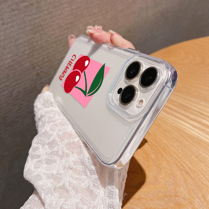 Cute Cherry Clear Silicon Case Cover