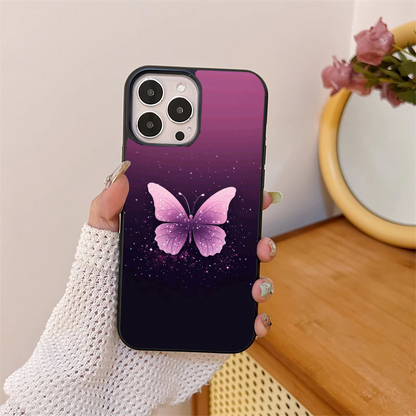 Cute Stary Butterfly Glass Case