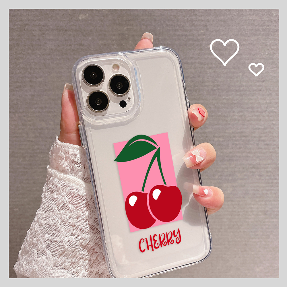 Cute Cherry Clear Silicon Case Cover