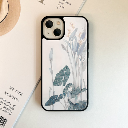 Elegant Watercolor Flowers Glass Case