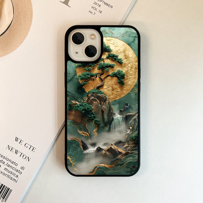 Golden Moon Cascade Glass Case