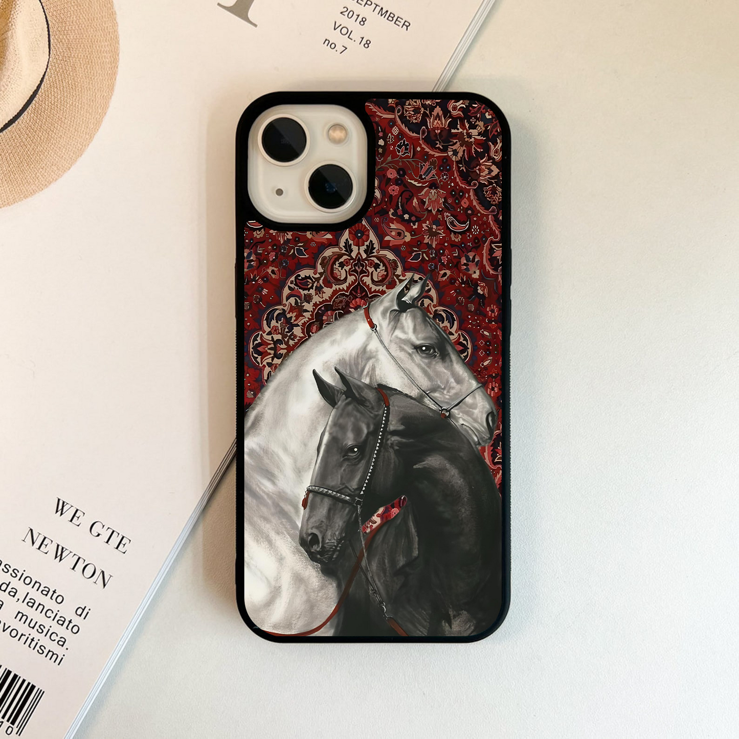 Regal Stallion Tapestry Glass Case