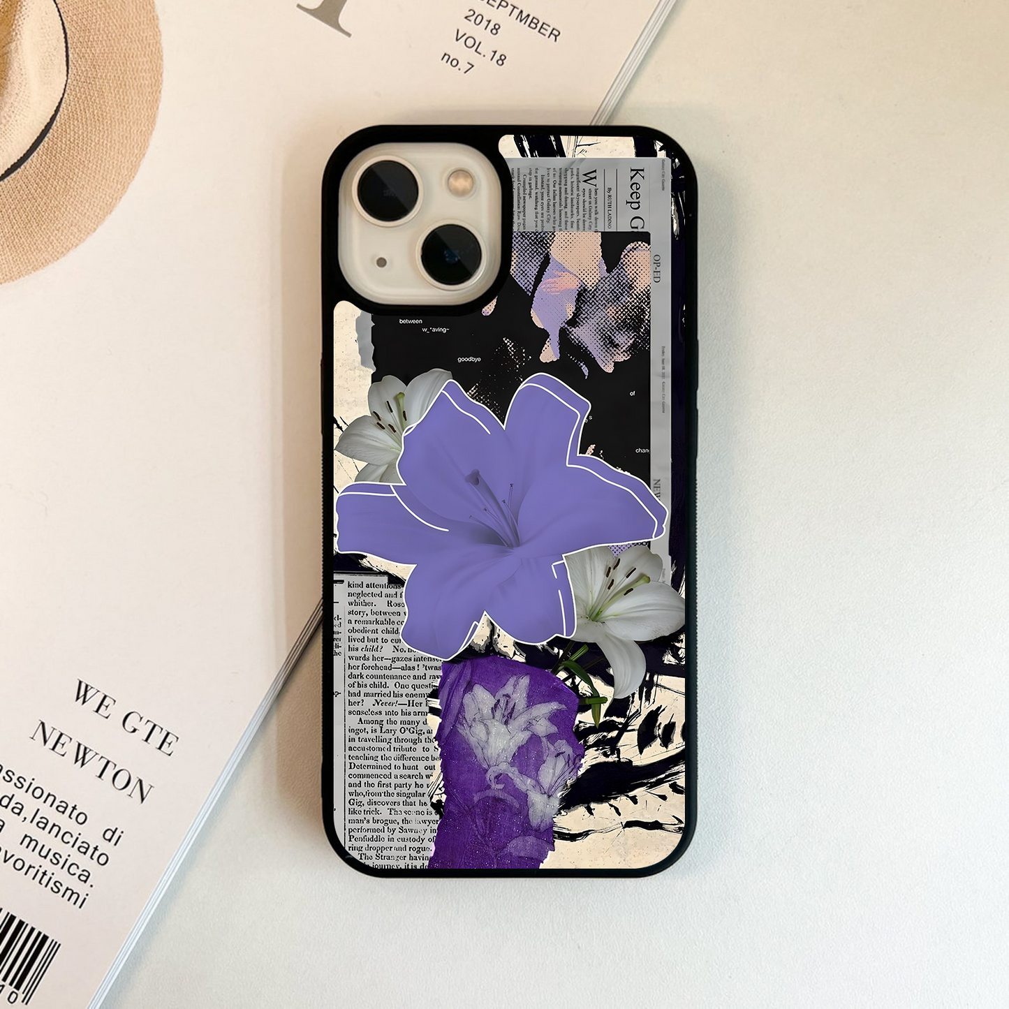 Lilies Between Words Glass Case