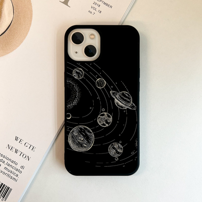 Cosmic Orbit Lines Glass Case