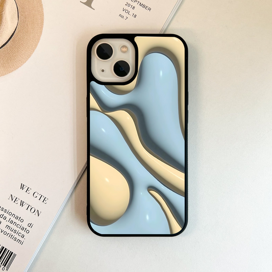 Cream Wave Harmony Glass Case