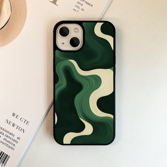 Organic Swirl Design Glass Case