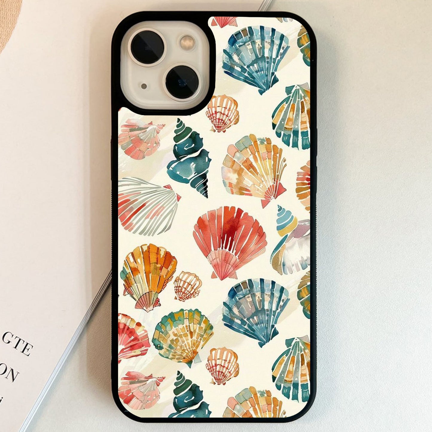Coastal Seashell Glass Case