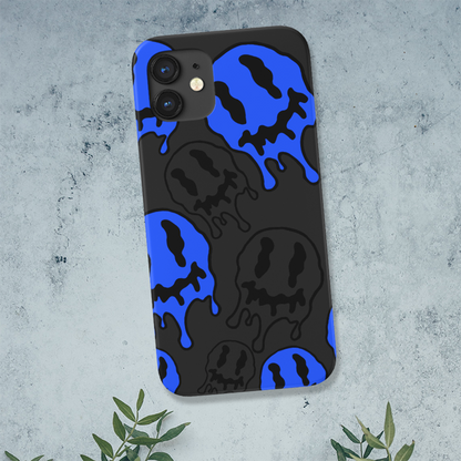 Spooky Skull Head Slim Case Cover With Same Design Holder