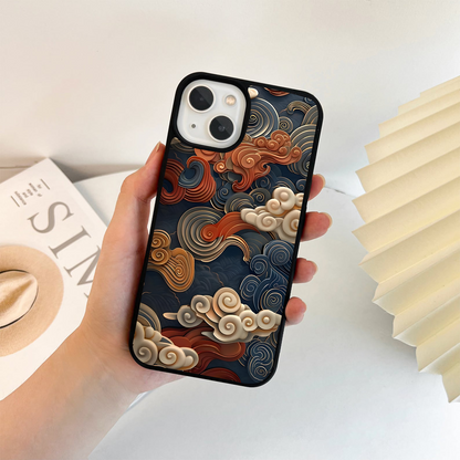 Sculpted Clouds Design Glass Case