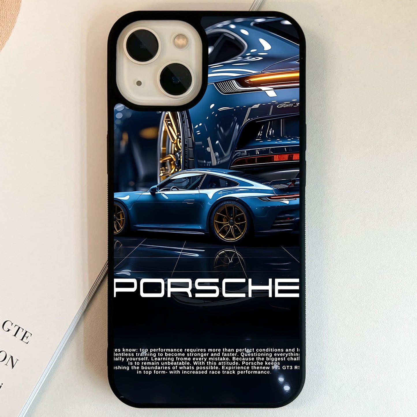 Porsche Blue Performance Glass Case