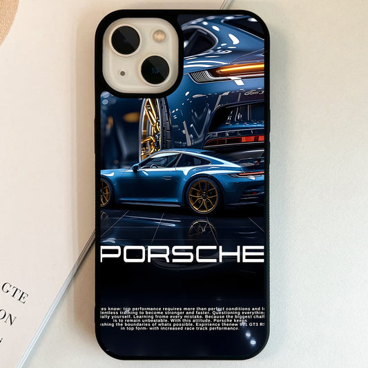 Porsche Blue Performance Glass Case
