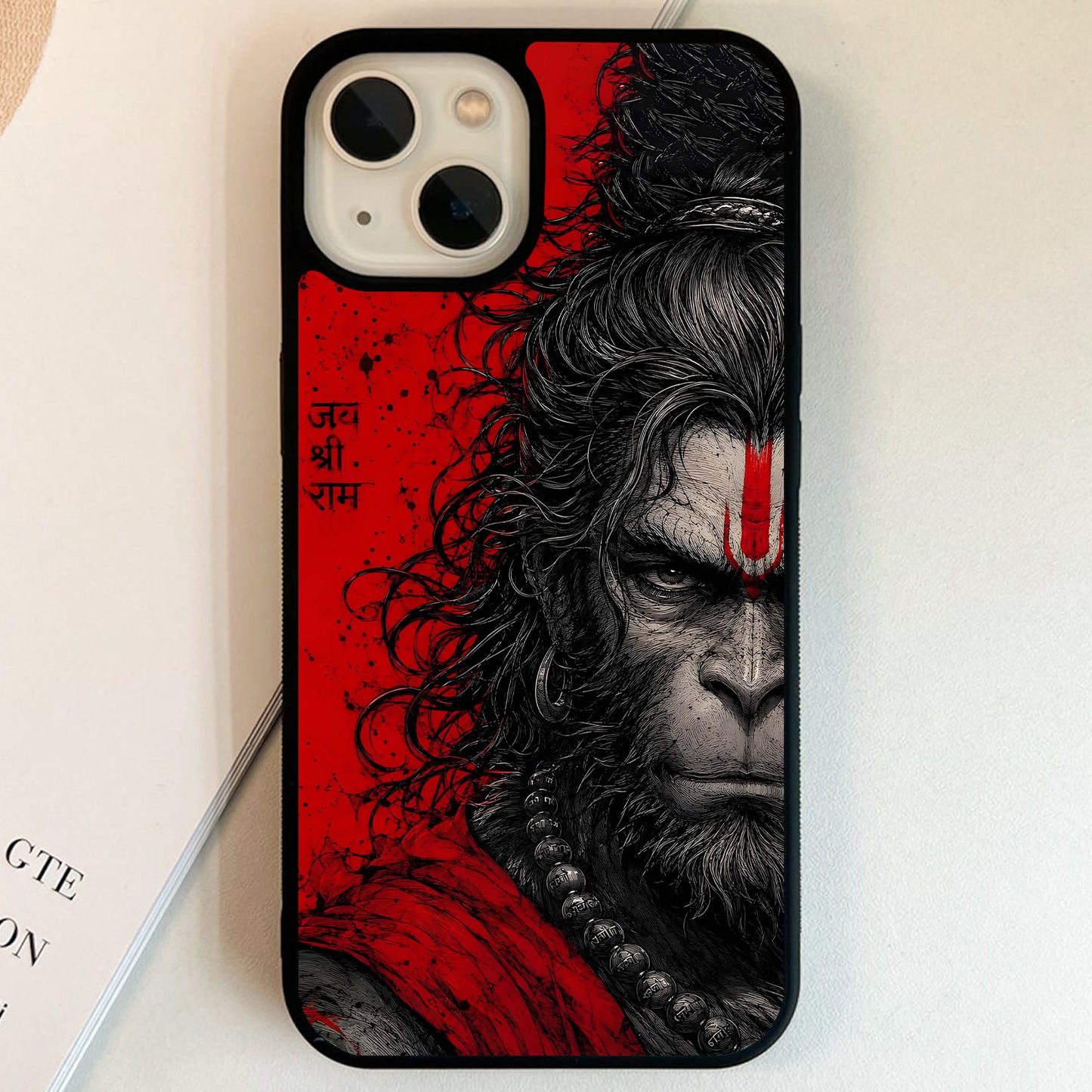 Divine Hanuman Peaceful Glass Case