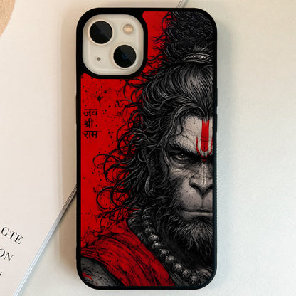 Divine Hanuman Peaceful Glass Case