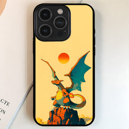 Pokemon Charizard Sunset Glass Case