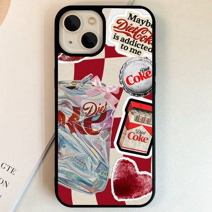 Diet Coke Collage Glass Case