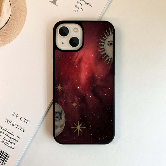 Crimson Cosmic Gaze Glass Case