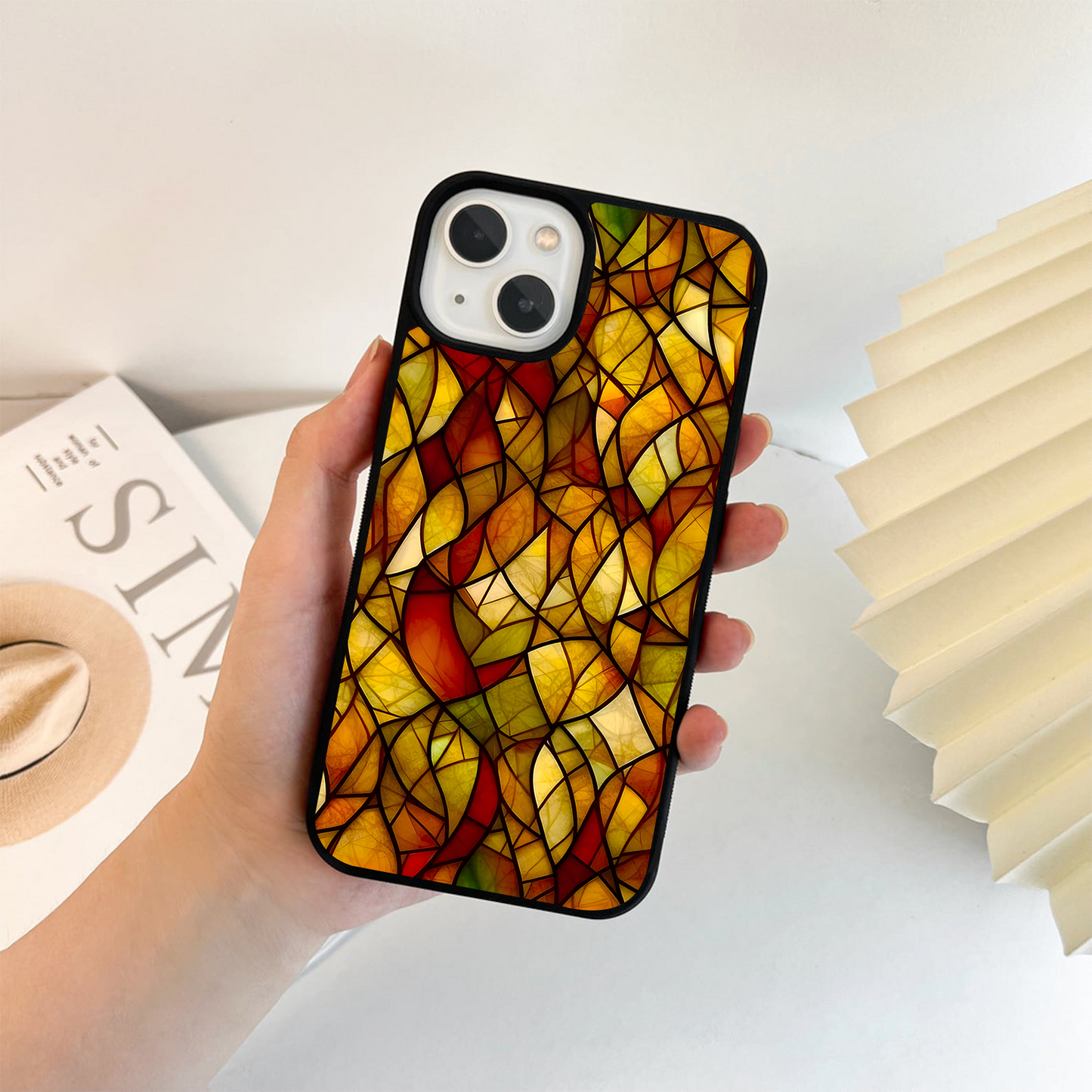 Autumn Stained Flame Glass Case