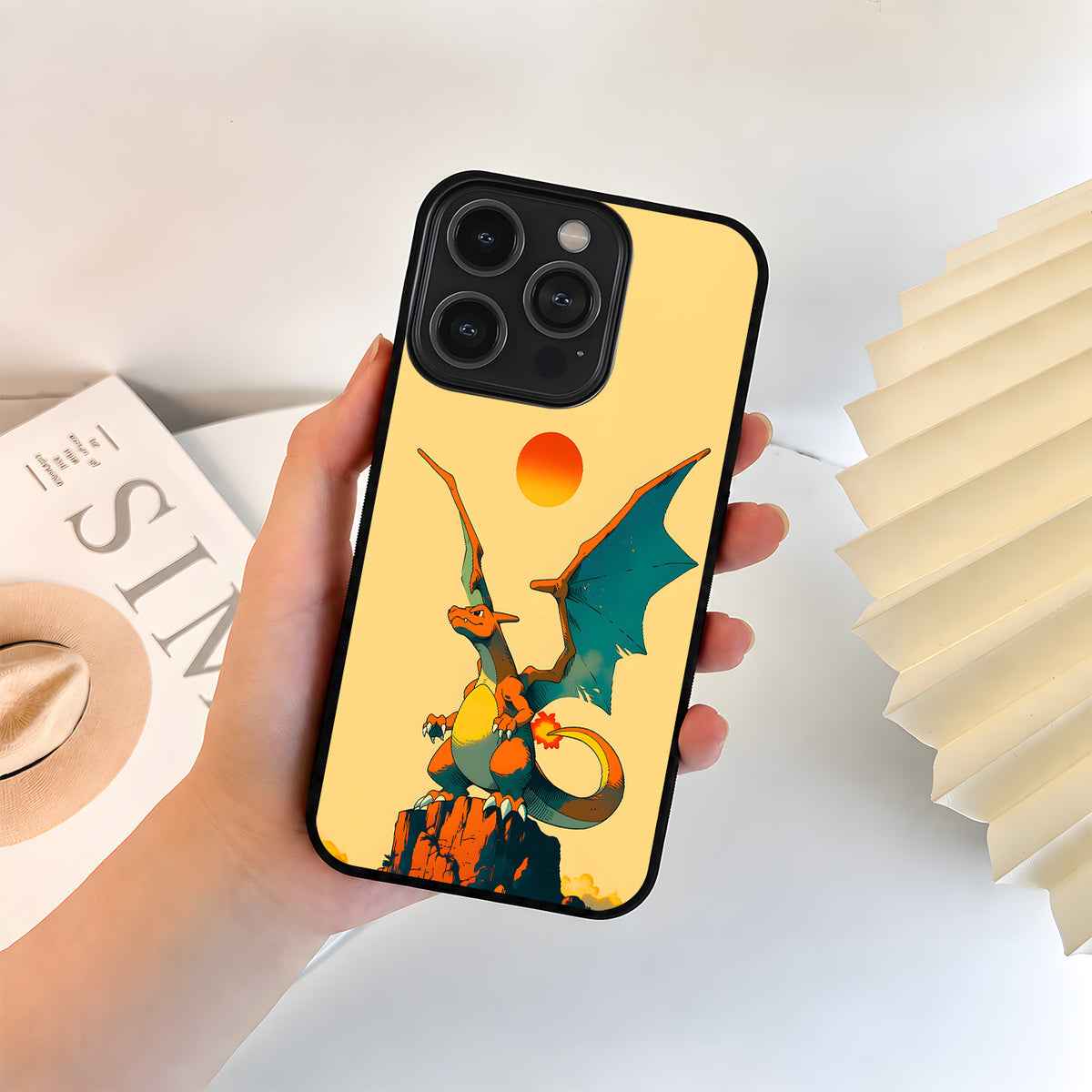 Pokemon Charizard Sunset Glass Case