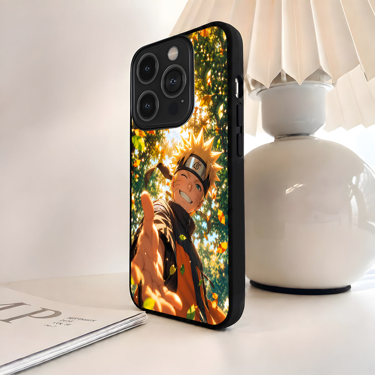 Naruto Golden Smile Glass Case