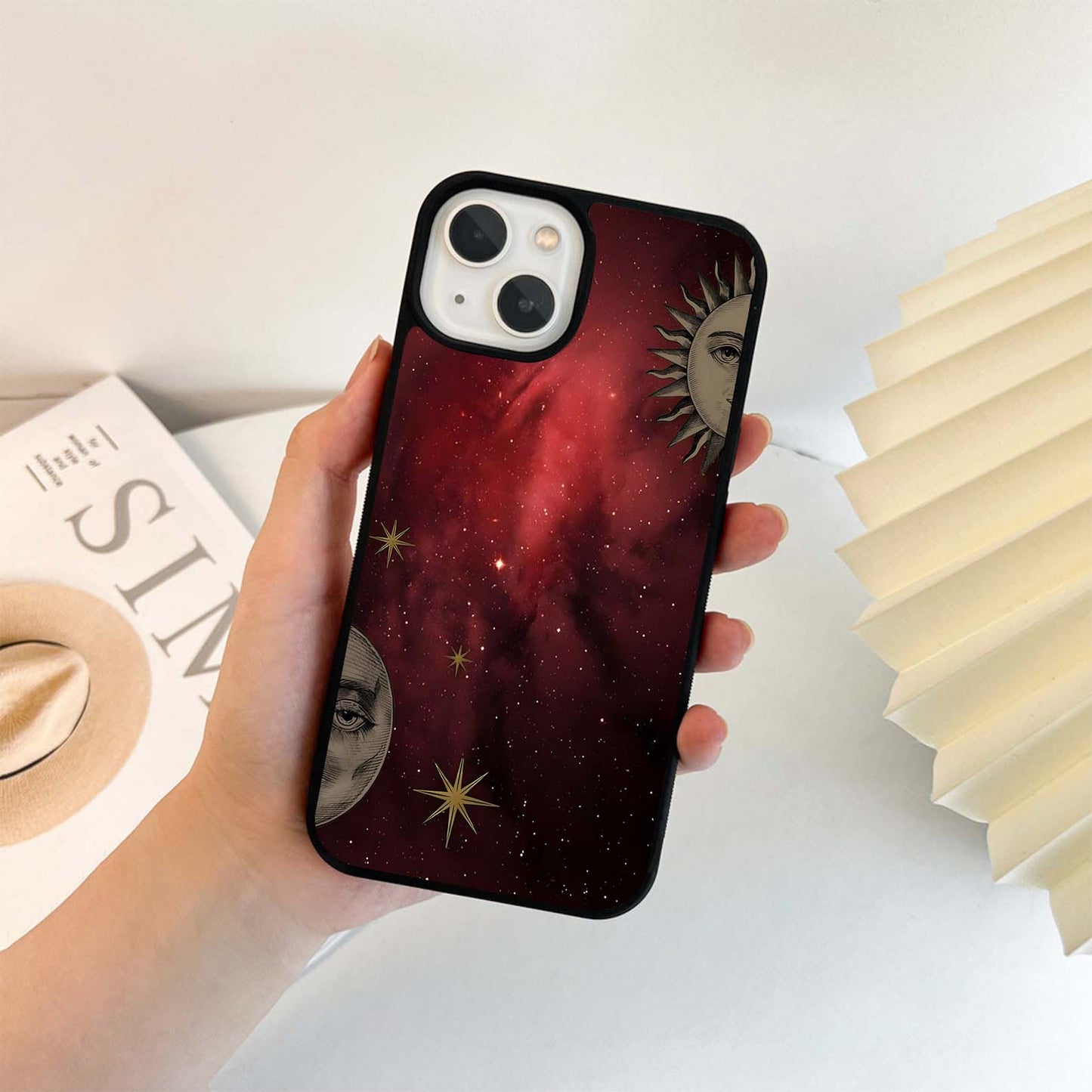 Crimson Cosmic Gaze Glass Case