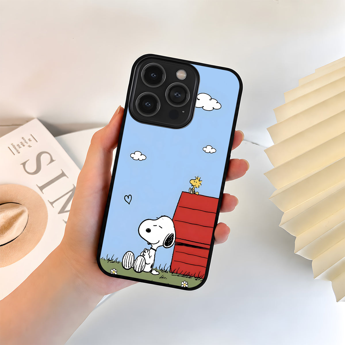 Snoopy Sky Dreams Glass Case