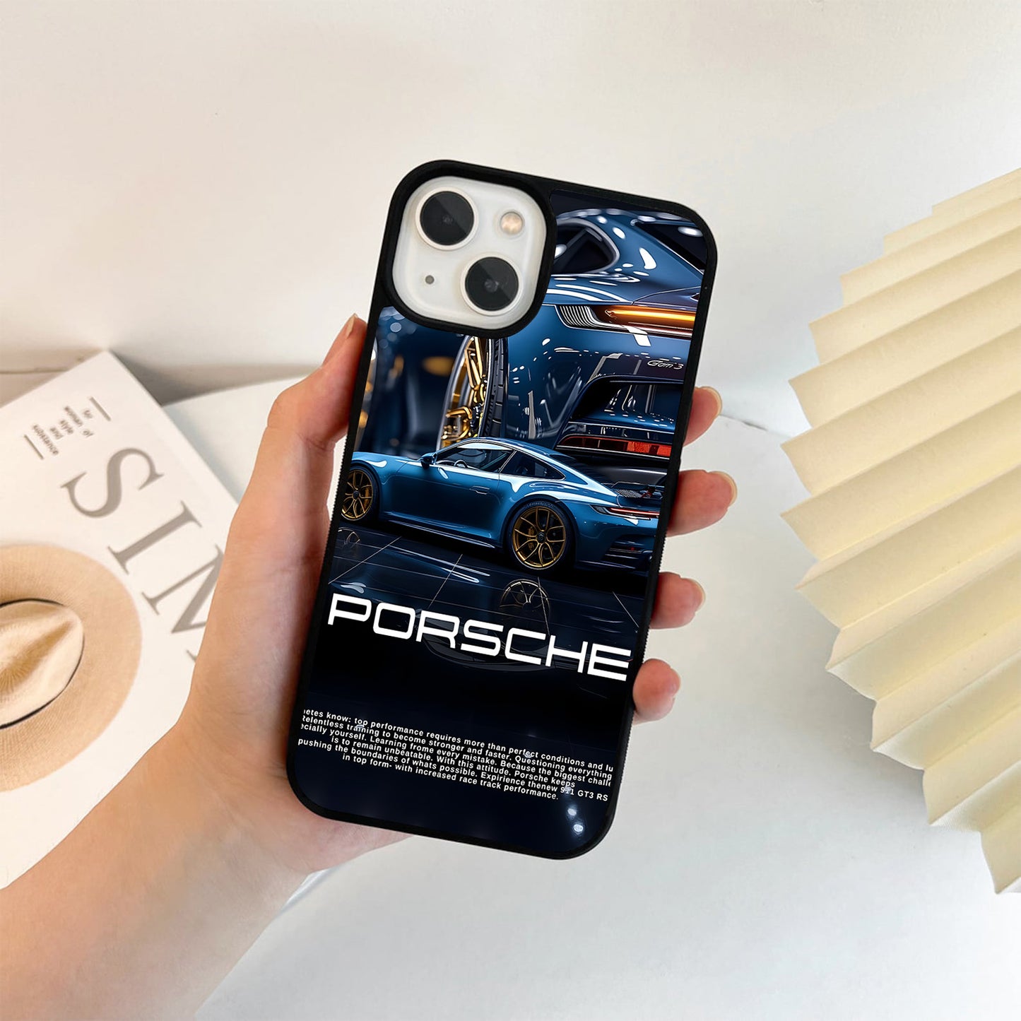 Porsche Blue Performance Glass Case
