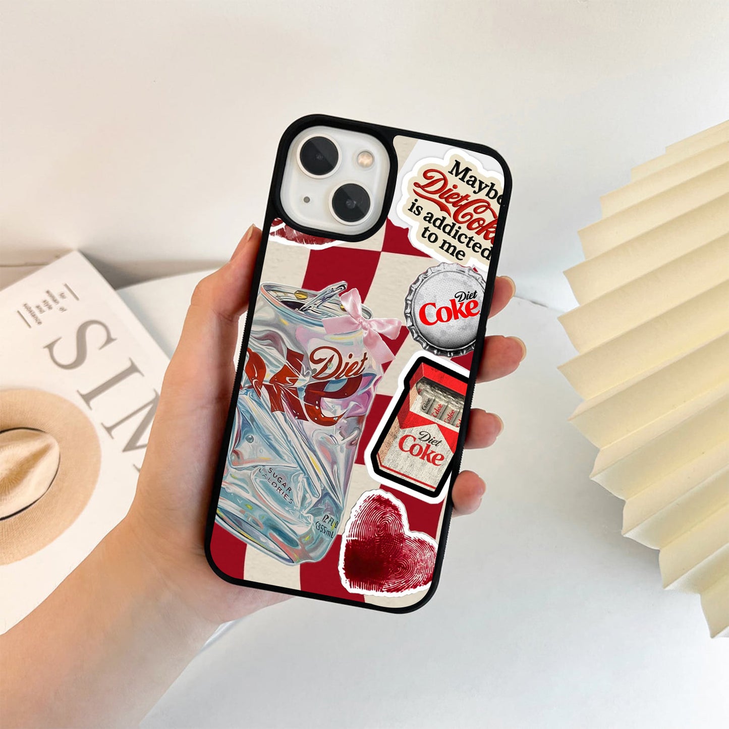 Diet Coke Collage Glass Case