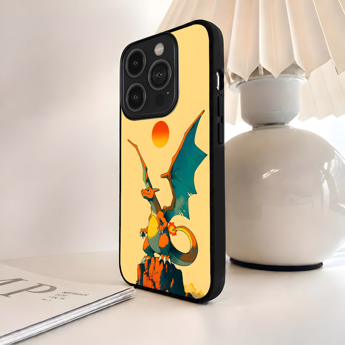 Pokemon Charizard Sunset Glass Case
