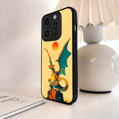 Pokemon Charizard Sunset Glass Case