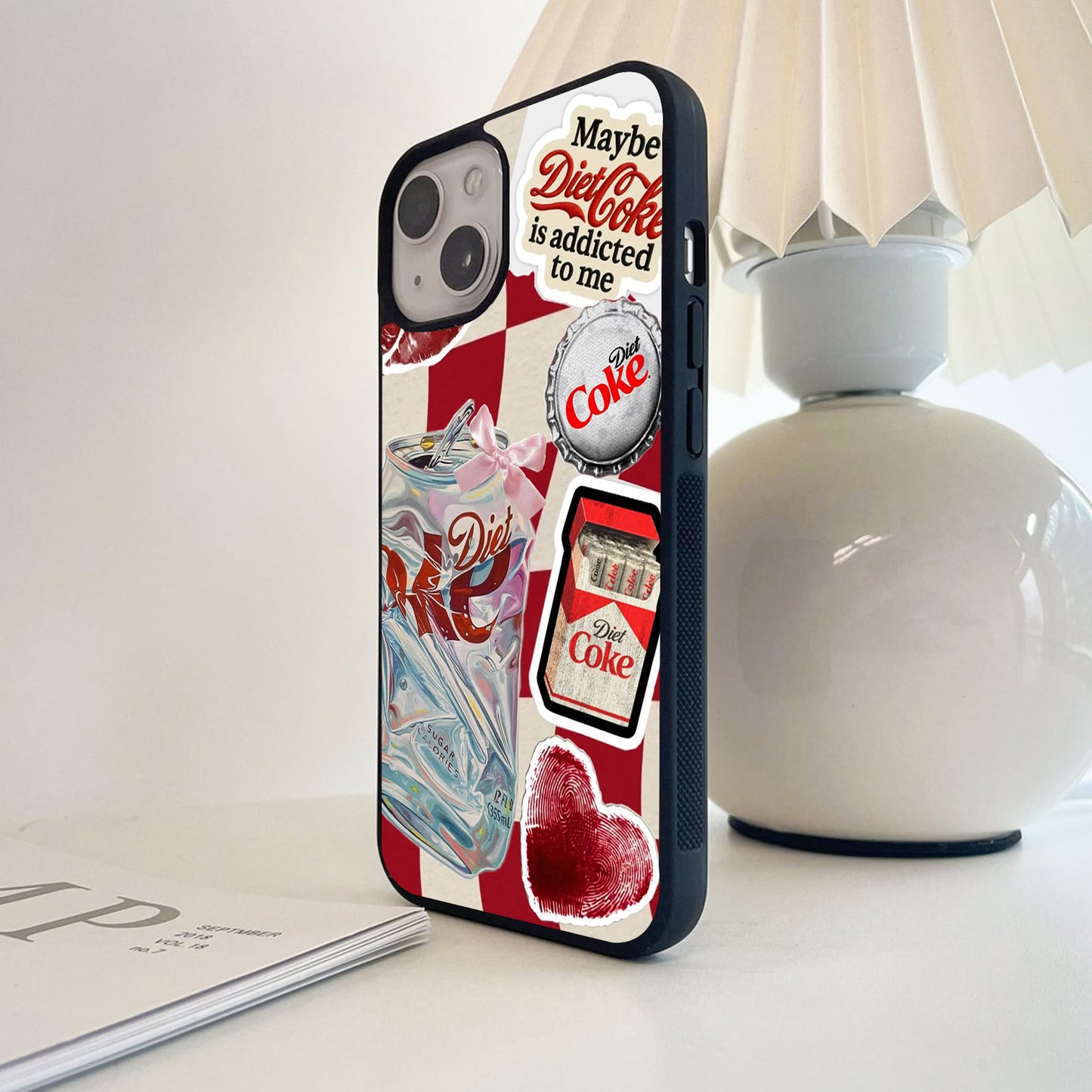 Diet Coke Collage Glass Case