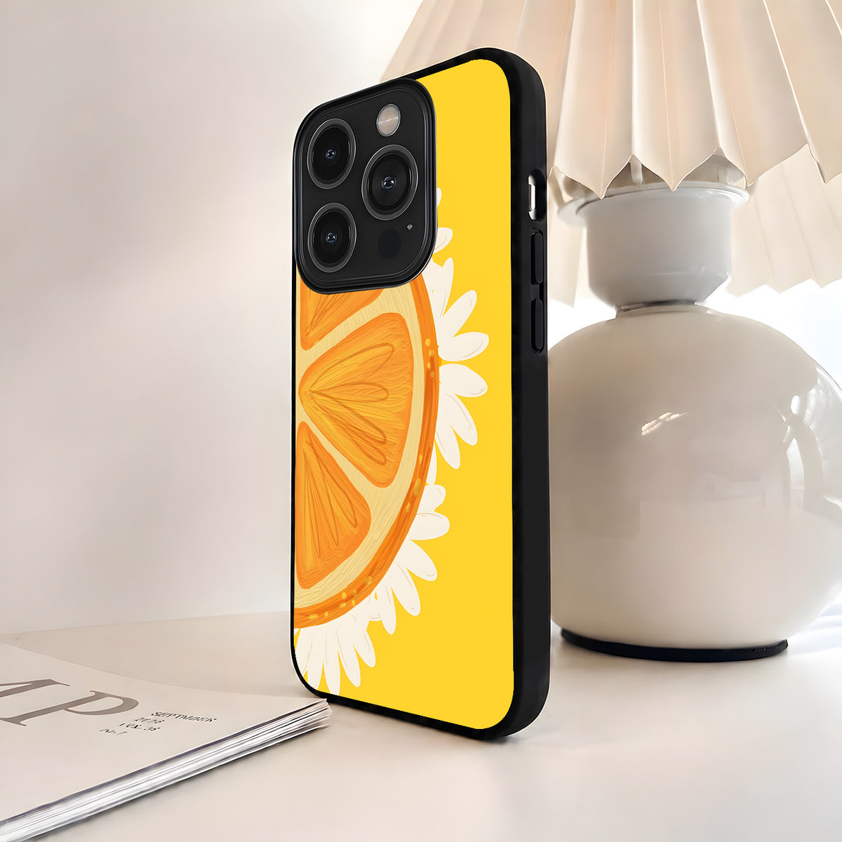 Citrus Daisy Slice Glass Case