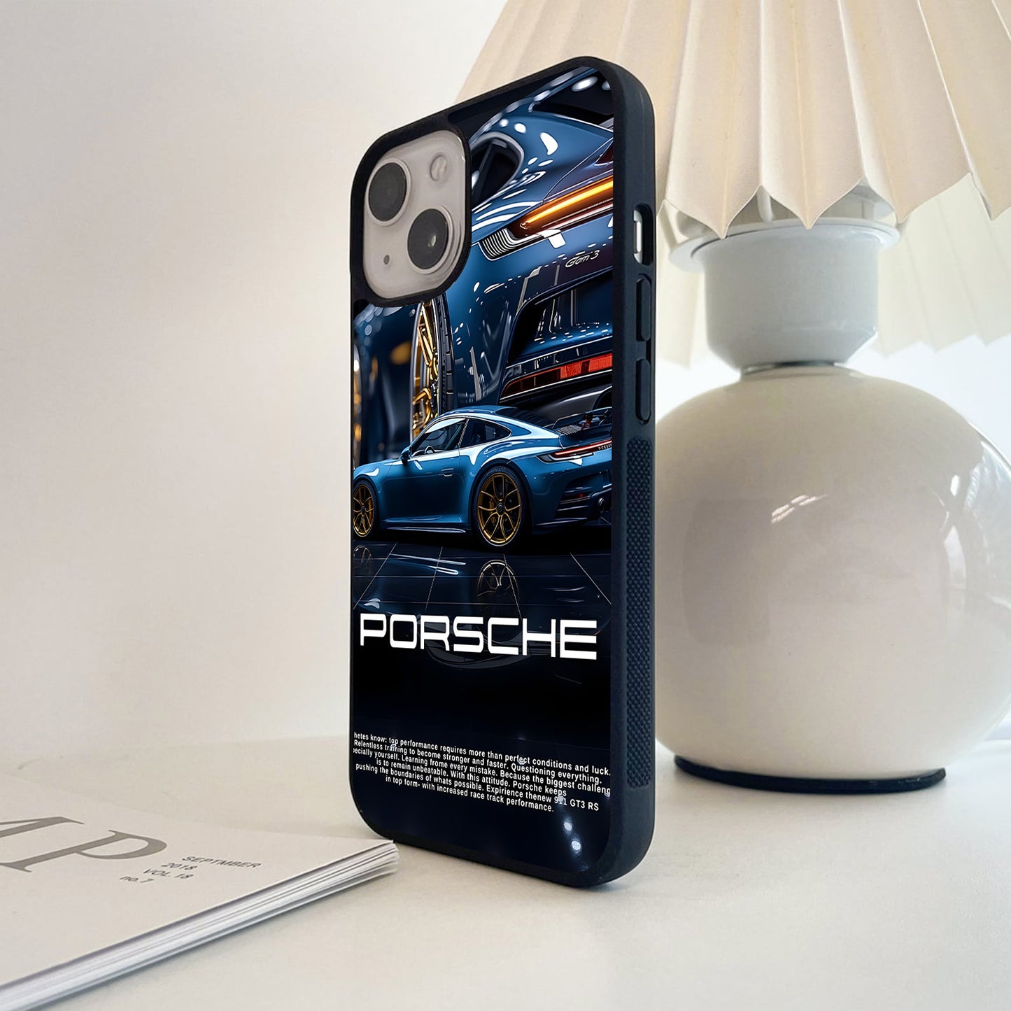 Porsche Blue Performance Glass Case