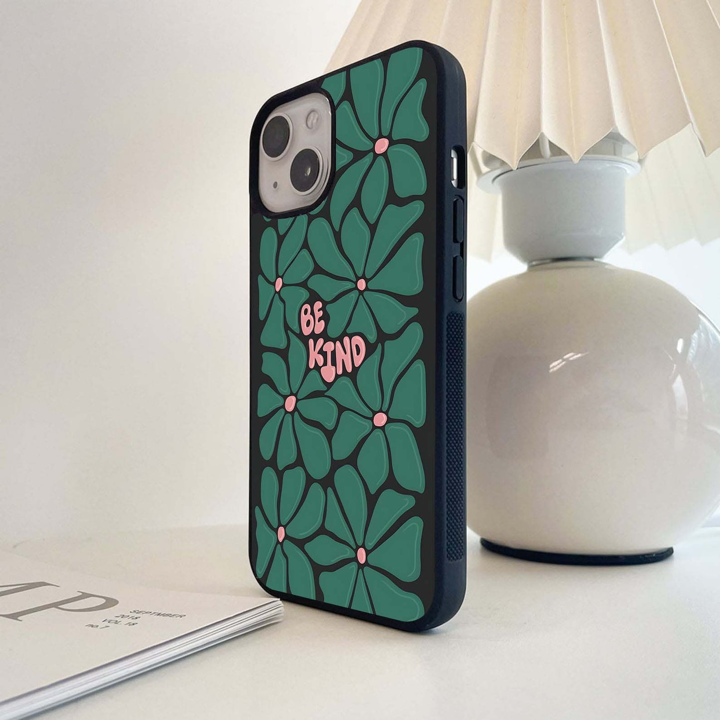 Be Kind Flower Glass Case