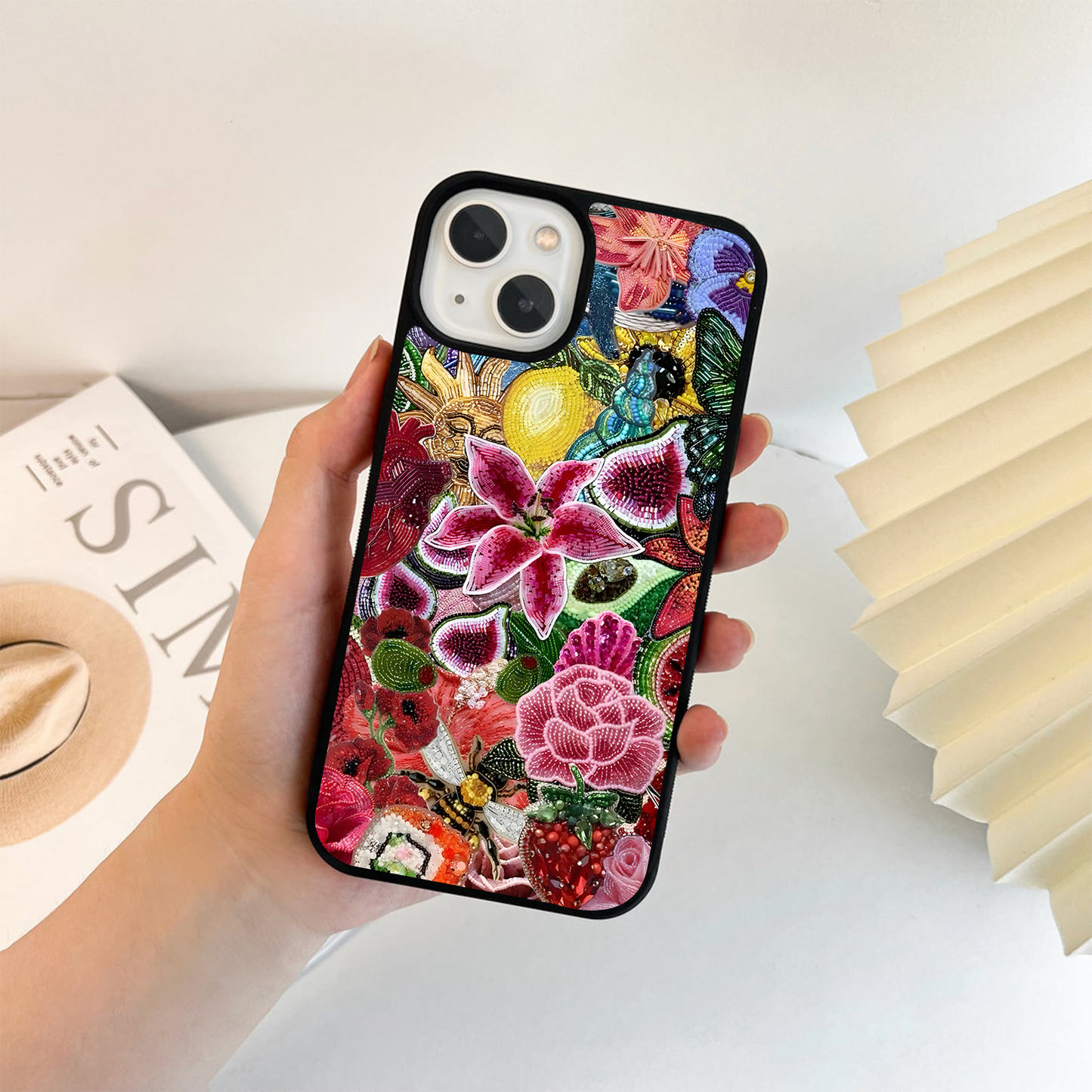 Beaded Garden Magic Glass Case