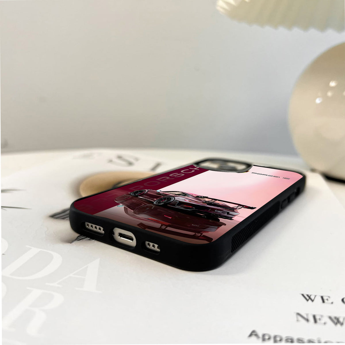 Porsche Burgundy GT3 Glass Case