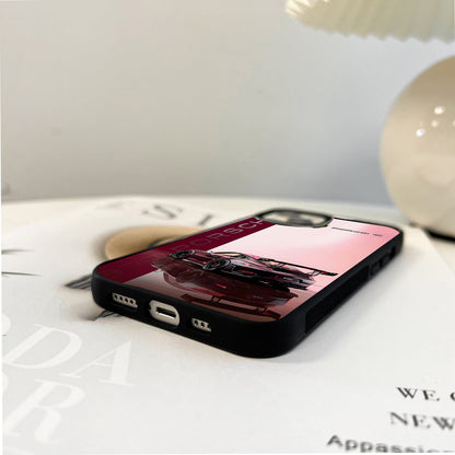 Porsche Burgundy GT3 Glass Case
