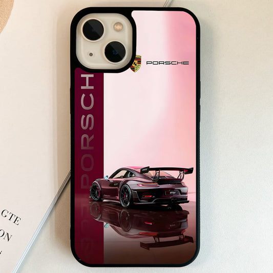 Porsche Burgundy GT3 Glass Case