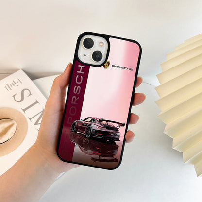 Porsche Burgundy GT3 Glass Case