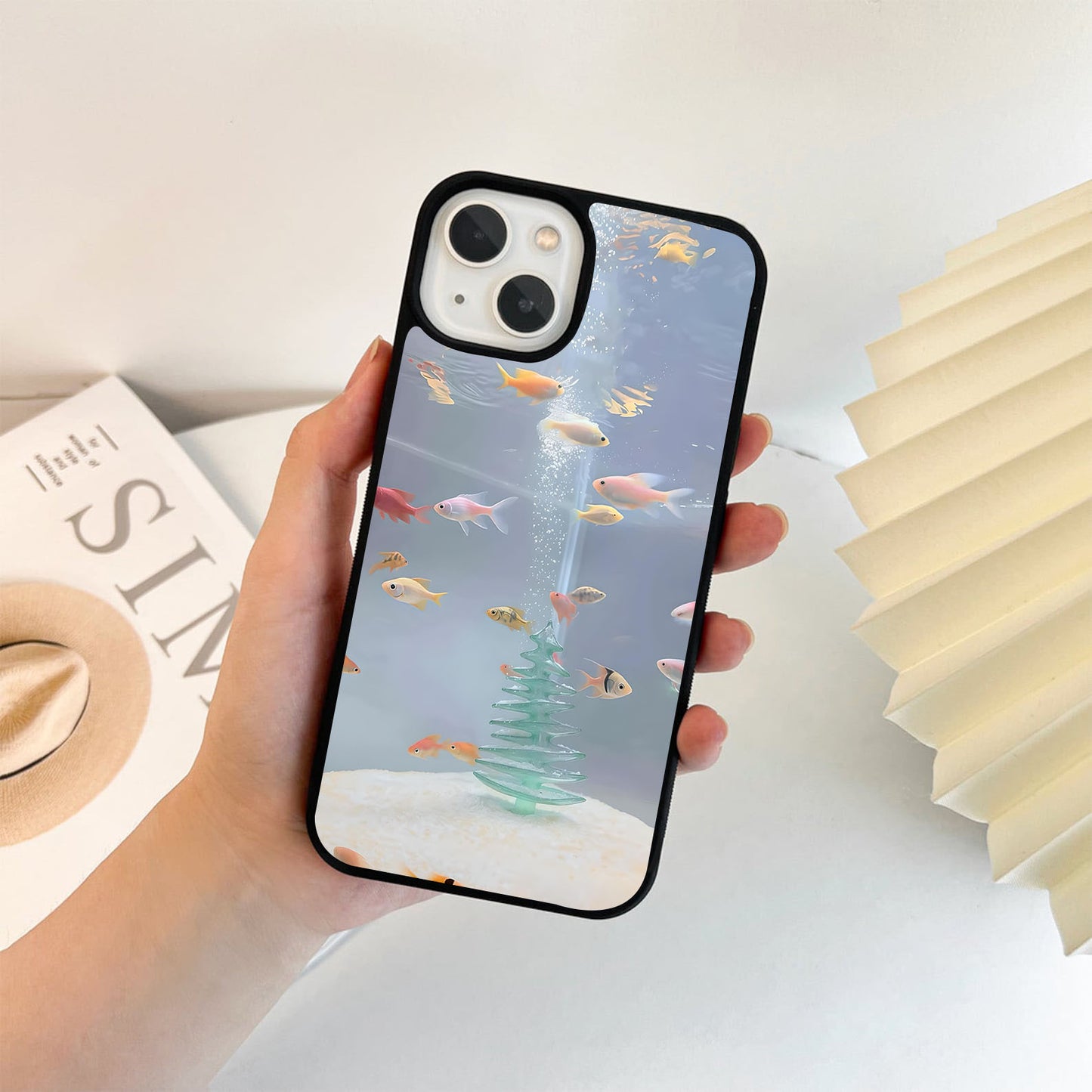 Aqua Bubble Bliss Glass Case