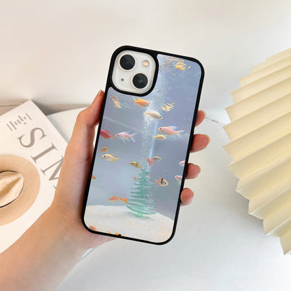 Aqua Bubble Bliss Glass Case