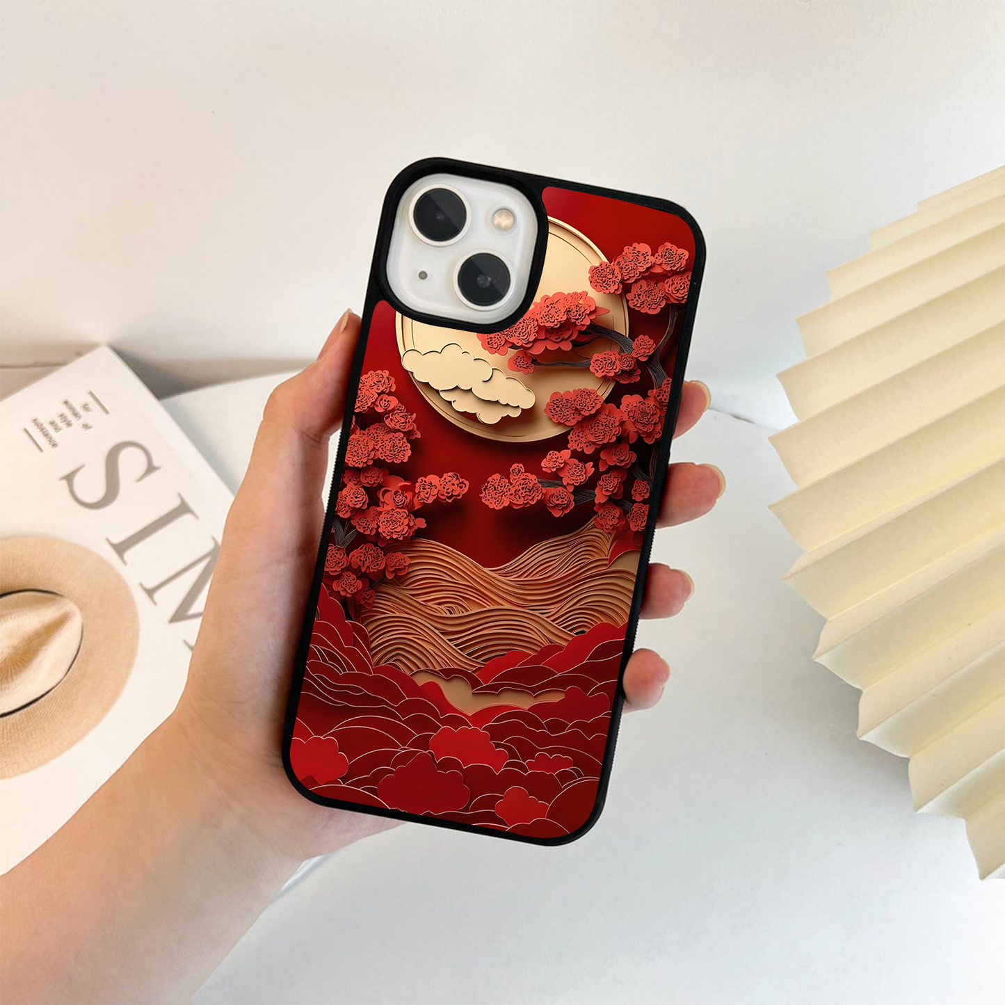 Crimson Moon Garden Glass Case