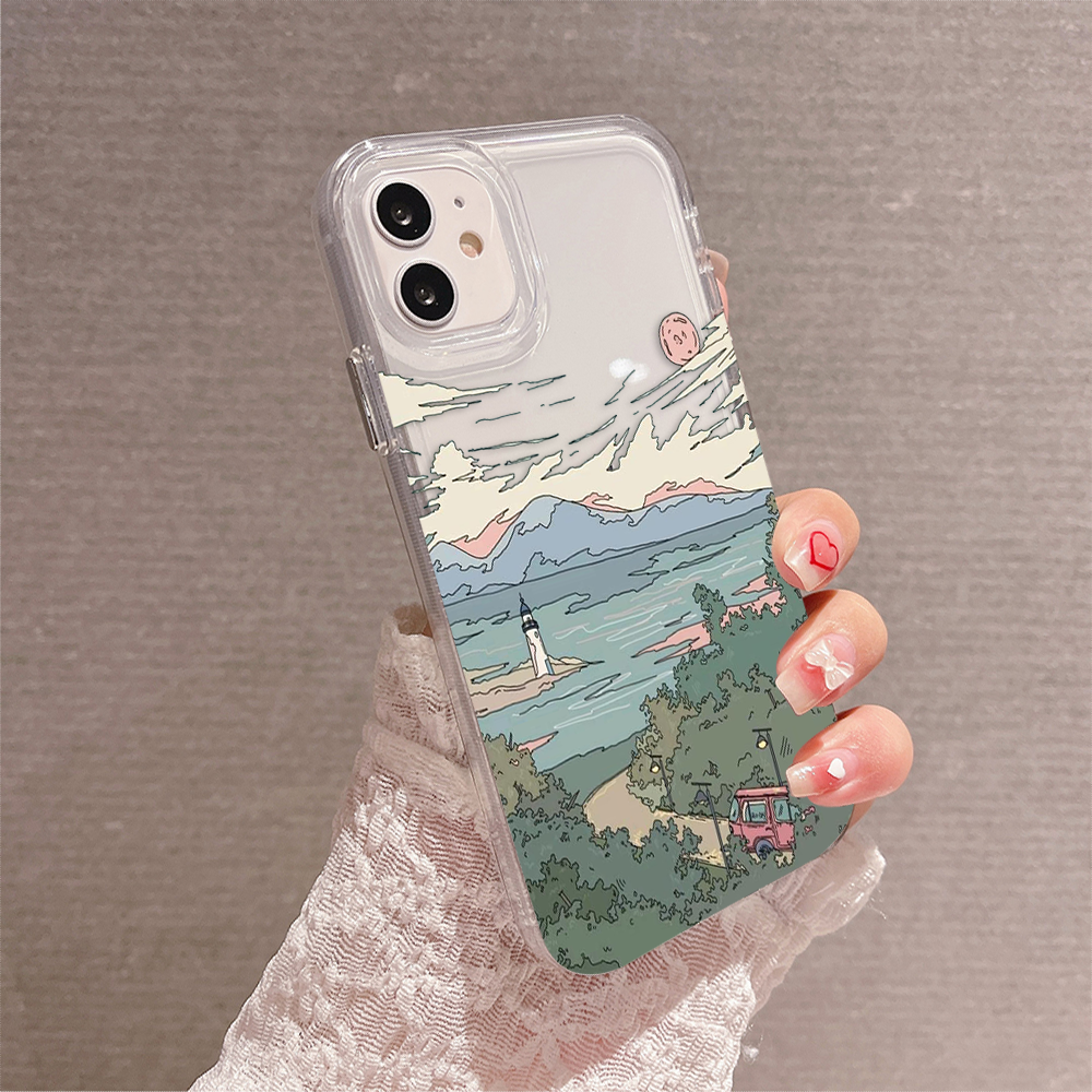 Aesthetic Landscape View Clear Silicon Cover