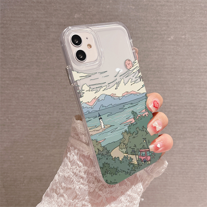 Aesthetic Landscape View Clear Silicon Cover
