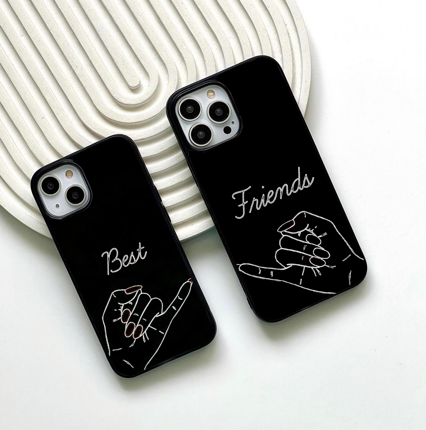 Best Friend Art Line Glass Case