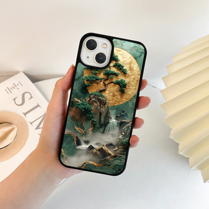 Golden Moon Cascade Glass Case