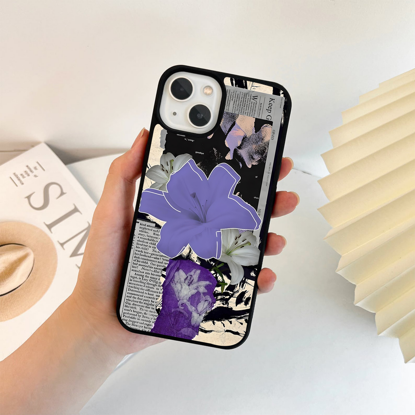 Lilies Between Words Glass Case