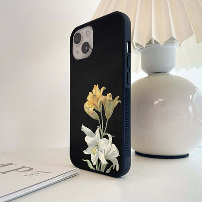 Golden Lily Elegance Glass Case