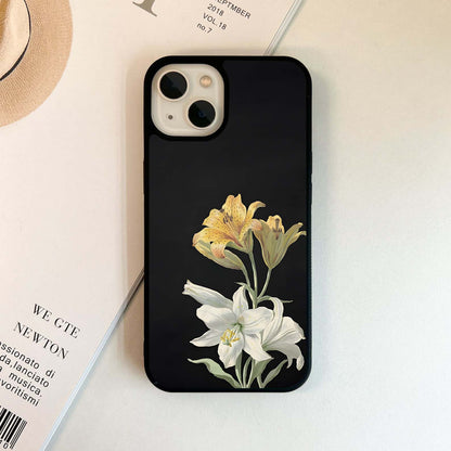 Golden Lily Elegance Glass Case