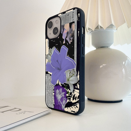 Lilies Between Words Glass Case